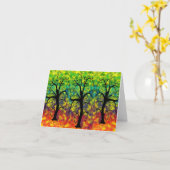 レインボーツリー カード (黄色い花)