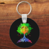 レインボーツリー キーホルダー (正面)