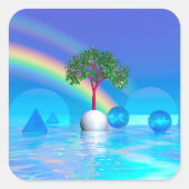 レインボーツリー スクエアシール (正面)