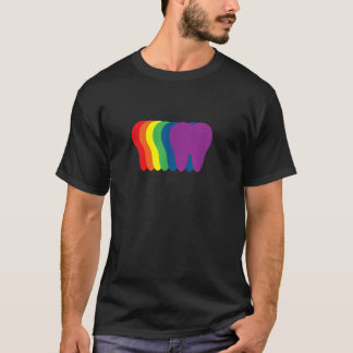 レインボーティースLGBT歯科歯科医Tシャツ Tシャツ