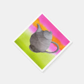 レインボーティーポット茶パーティー スタンダードカクテルナプキン (角)