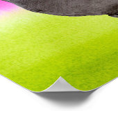 レインボーティーポ芸術品を気取ったットキッチンアート ポスター (角)