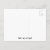 レインボーティーポ芸術品を気取ったット茶パーティー インビテーションポストカード (裏面)