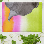 レインボーティーポ芸術品を気取ったット茶パーティー キッチンタオル (折り畳み)