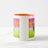レインボーティーポ芸術品を気取ったット茶パーティー ツートーンマグカップ (中央)