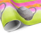 レインボーティーポ芸術品を気取ったット茶パーティー ラッピングペーパー (ロールコーナー)