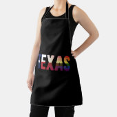 レインボーテキサス州国旗のデザイン誇りを持ったfor LGBT Texan エプロン (インサイチュ)