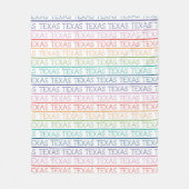 レインボーテキサス州、テキサス州、テキサス州 フリースブランケット (正面)