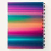 レインボーテクスチャライングラデーションパターン ノートブック (裏面)