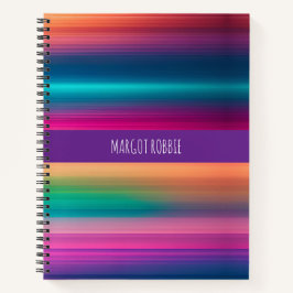 レインボーテクスチャライングラデーションパターン ノートブック