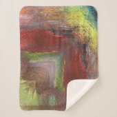 レインボーテクスチャ抽象芸術 シェルパブランケット (正面)