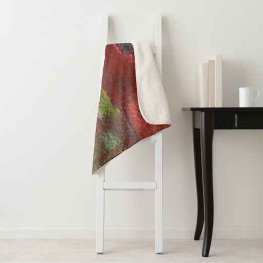 レインボーテクスチャ抽象芸術 シェルパブランケット (インサイチュ)