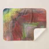 レインボーテクスチャ抽象芸術 シェルパブランケット (正面(横))