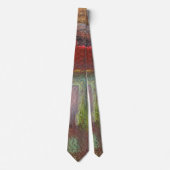 レインボーテクスチャ抽象芸術 ネクタイ (正面)