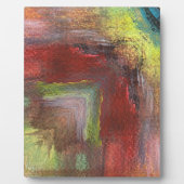 レインボーテクスチャ抽象芸術 フォトプラーク (正面)