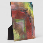 レインボーテクスチャ抽象芸術 フォトプラーク (側面)