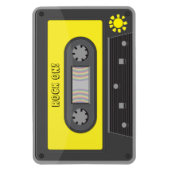 レインボーテープマグネット付きイエローカセットのロック マグネット (縦)