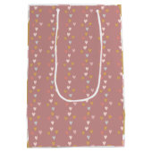 レインボーテーマハートピンク ミディアムペーパーバッグ (裏面)