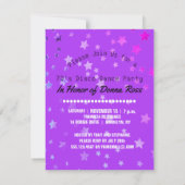 レインボーディスコクイーン | レトロ70sパーティー星 招待状 (裏面)