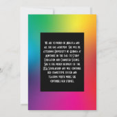 レインボーディスコボール卒業パーティー招待状 招待状 (裏面)