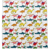 レインボーディノザールシャワーカーテン シャワーカーテン (正面)