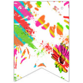 レインボーデイジーストリップデザイン バンティングフラッグ (第2の旗)