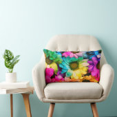 レインボーデイジープリントランバーピロー ランバークッション (椅子)