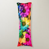 レインボーデイジープリント抱き枕 ボディピロー (正面縦)