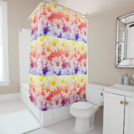 レインボーデイジー シャワーカーテン