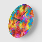 レインボーデザインアクリル壁時計 ラウンド壁時計 (傾斜)