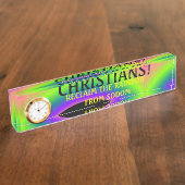 レインボーデスク名のプレート デスクネームプレート (側面)