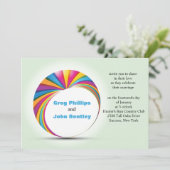 レインボーデュオゲイ結婚式招待状 招待状 (スタンド正面)