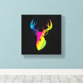 レインボートナカイ キャンバスプリント (インサイチュ (ウッドフロア))