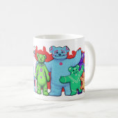 レインボートバルテディベアファミリー コーヒーマグカップ (正面右)