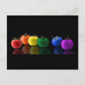 レインボートマトカラフルマツデジタルアート壁紙BL ポストカード (正面)