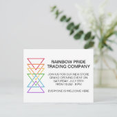 レインボートライアングルロゴ LGBTQビジネス広告 ポストカード (スタンド正面)