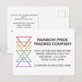 レインボートライアングルロゴ LGBTQビジネス広告 ポストカード