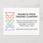 レインボートライアングルロゴ LGBTQビジネス広告 ポストカード (正面)