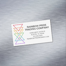 レインボートライアングルロゴ LGBTQ ビジネスプライド マグネット名刺