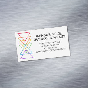 レインボートライアングルロゴ LGBTQ ビジネスプライド マグネット名刺