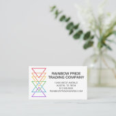 レインボートライアングル企業ロゴLGBTQイベント 名刺 (スタンド正面)