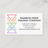 レインボートライアングル企業ロゴLGBTQイベント 名刺 (正面)