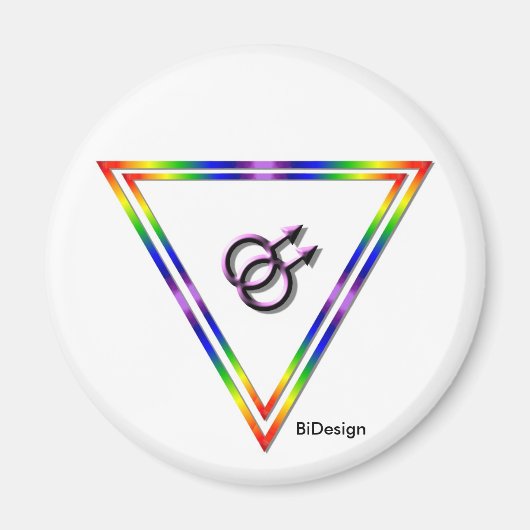 レインボートライアングル（雄/雄） マグネット (正面)