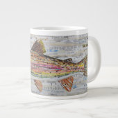 レインボートラウトコーヒーマグホワイト ジャンボコーヒーマグカップ (正面右)