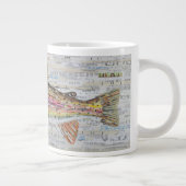 レインボートラウトコーヒーマグホワイト ジャンボコーヒーマグカップ (右)