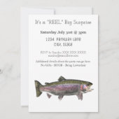 レインボートラウト大人メンズ誕生日スポーツ魚釣り 招待状 (裏面)