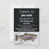 レインボートラウト魚釣りアウトドア誕生日 招待状 (裏面)