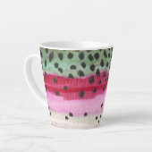 レインボートラウト魚釣り絵画ズ カフェラテマグ (左アングル)