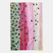 レインボートラウト魚釣り キッチンタオル (縦)