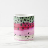 レインボートラウト魚釣り コーヒーマグカップ (中央)